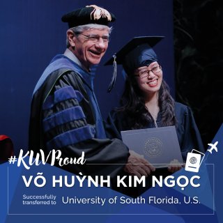 Võ Huỳnh Kim Ngọc chuyển tiếp thành công đến University of South Florida